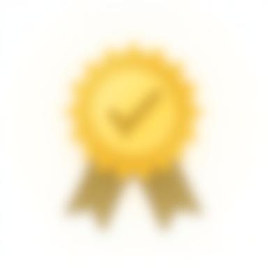 Icono de medalla de oro, representando experiencia comprobada