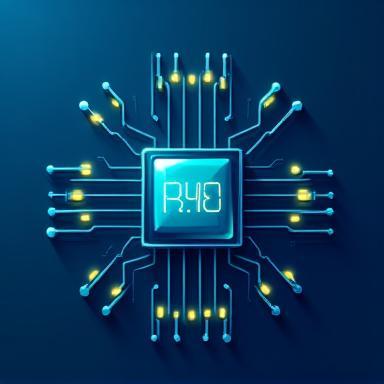 Icono de circuito electrónico, representando tecnología de vanguardia